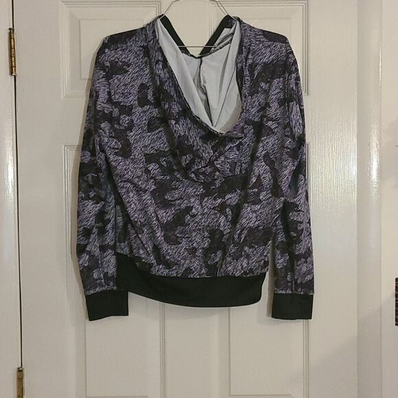 Shein Athletic camo zip up hoodie 0XL - Picture 3 of 3